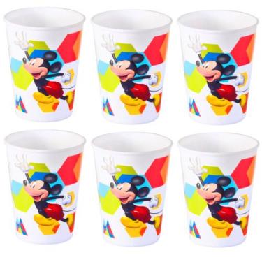 Imagem de Kit 6 Unidades Mickey Copo Festa Aniversario Infantil 320ml - Plasutil
