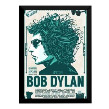 Imagem de Poster Com Moldura Bob Dylan Rock Quadro - Fanarte
