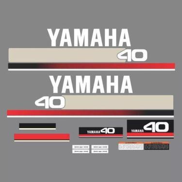 Imagem de Kit Adesivos - Yamaha 40 Para Motor De Popa - SPTS