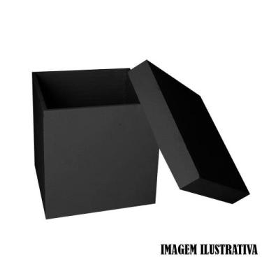Imagem de Kit 20 Caixa Quadrada Tampa Sapato 8x8x6 Mdf Madeira Pintado - ATACADÃ
