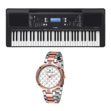 Imagem de Kit Teclado Yamaha Arranjador PSR E373  e Relógio Dk11273-5