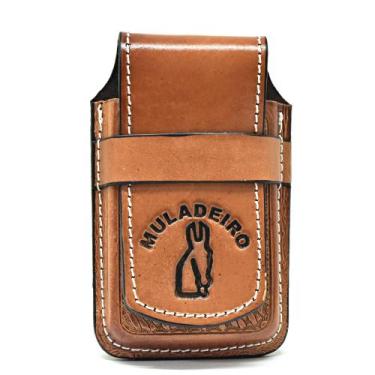 Imagem de Bainha Porta Celular Universal Atrevidu's Country Em Couro, Whisky mul