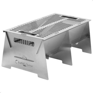 Imagem de Churrasqueira Portátil Desmontável Inox Camping S-Grill.Inox - MetalCr