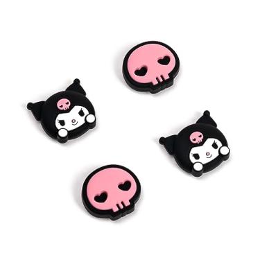 Imagem de WISHAVEN Cute Pocket Monsters Joycon Thumb Grip Caps Compatible with Nintendo Switch, Soft Silicone Joystick Cover for Nintendo Switch/OLED/Lite Controller, 4PCS (Skull & Troublemaker Rabbit)