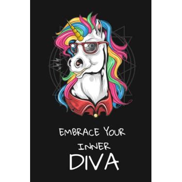 Imagem de Embrace Your Inner Diva. The Gay Pride Notebook: LGBTQ+ Blank Lined 6''x9'' Notebook, Journal, Diary or Sketchbook.