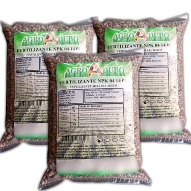 Imagem de Fertilizante Npk 04 14 08 3kg Roseiras Jardim Plantio Hortas - AGROADU