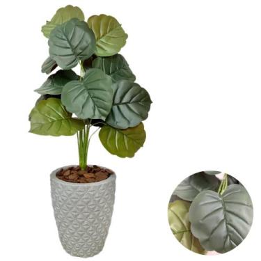 Imagem de Filodendro Artificial Bicolor Com Vaso Polietileno Completo - PlantaIm