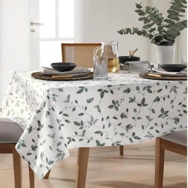 Imagem de Toalha de Mesa Retangular 6 Lugares Limpa Fácil Döhler Botânica - Dohl