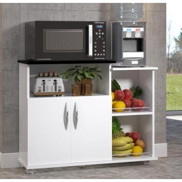 Imagem de Fruteira Armário Branco C/ Preto Multiuso Base Bebedouro Cozinha - Cli
