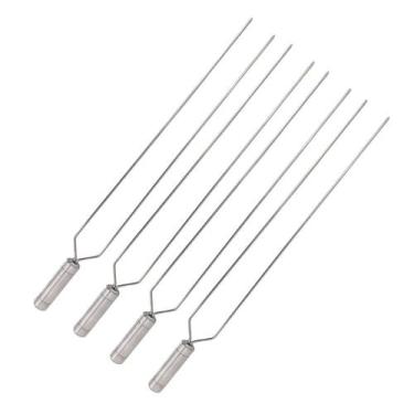 Imagem de Kit 4 Espetos Duplo De Inox 40cm Para Churrasco, Resistente - INOX LAU