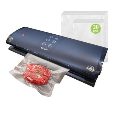 Imagem de Máquina seladora a vácuo 70 Kpa modos seco/molhado/óleo/pó, economia de alimentos com vedação estendida de 28 cm, trava de um toque, vedação fresca, inclui 20 sacos, design destacável, sistema de