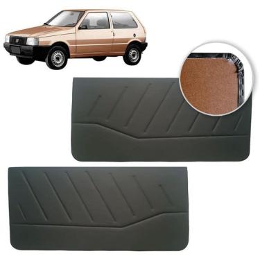 Imagem de Forro De Porta Dianteiro Uno 2 Portas Todos Courvin Preto