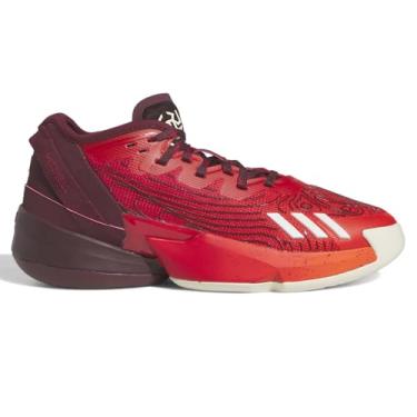Imagem de adidas Tênis de basquete unissex D.o.n. Issue 4, Better Scarlet-Cream Branco-Sombra Vermelha, 40