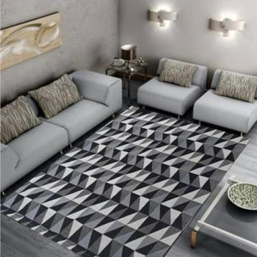 Imagem de Kit Jogo de Tapete 3 Peças Sala Quarto Cozinha Geométrico Jacquard 2,00, x 1,40