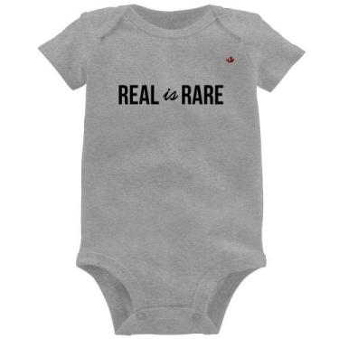 Imagem de Body Bebê Real is Rare - Foca na Moda, Cinza, P