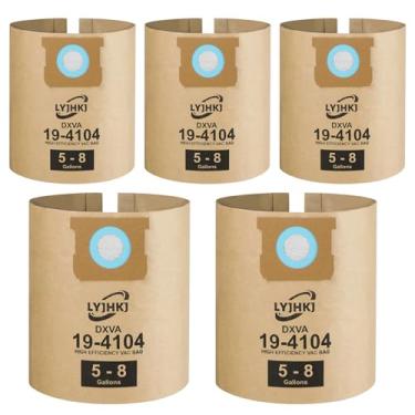 Imagem de Pacote com 5 sacos para aspirador de pó DXVA19-4104 para DEWALT 5 a 8 galões, sacos descartáveis para aspirador de pó, substituição de saco de coleta de poeira