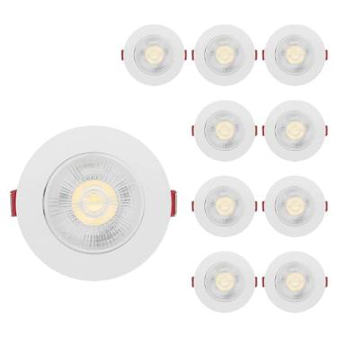 Imagem de Kit 10 Spot Led Smd 5w Dicróica Direcionável Redondo (Branco Neutro)