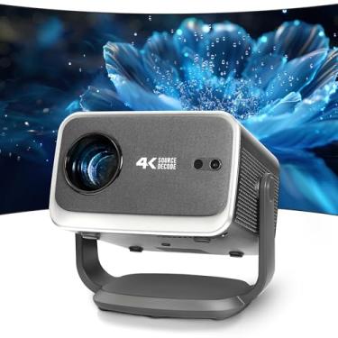 Imagem de 2 DOUBLE TWO - Projetor com Foco Automático, Wi-Fi e Bluetooth, 4K, 1080p Nativo, Tela Ajustável, Suporte Rotativo de 180°, Som Estéreo 3D e Keystone Automático, Compatível com TV Stick/HDMI/USB