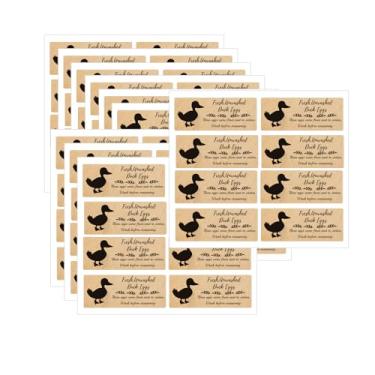 Imagem de Kraft Adesivos de caixa de ovos de codorna de frango não lavados 2,5 x 6,3 cm Etiquetas de caixa de ovos frescos para embalagem de ovos instruções de manuseio adesivos para fazenda ovos frescos