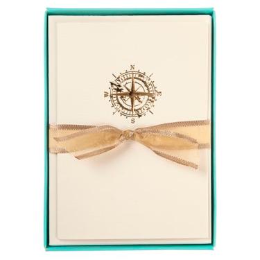 Imagem de Graphique Caixa de cartões, Nautica - Inclui 10 cartões com envelopes correspondentes e caixa de armazenamento, artigos de papelaria fofos feitos de cartolina pesada durável, cartões medem 8,3 cm x