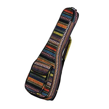 Imagem de Ukulele Bag, 23 Inch Concerto Ukulele Casos Com 6mm Estofamento Dual Shoulder Straps Especial Estilo Nacional Mochila Case para Concerto Ukulele