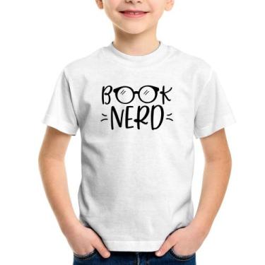 Imagem de Camiseta Infantil Book Nerd - Foca na Moda, Branco, 6