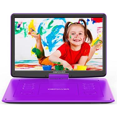 Imagem de DBPOWER Leitor De Dvd Portátil De 17,9" Com Tela Giratória Hd Grande De 15,6", Bateria Recarregável De 6 Horas, Suporte A Dvd/Cd/Usb/Cartão Sd E Outros Formatos De Disco Múltiplos, Sincronização De