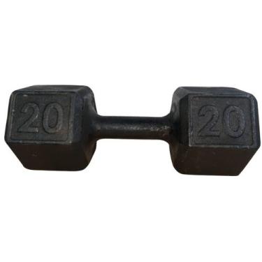 Imagem de Halter Sextavado Pintado 20kgs Musculação Academia Em Casa - 1 Fit