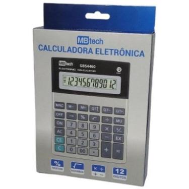 Imagem de Calculadora Digital 12 Digitos A Pilha Gb54460 Mbtech