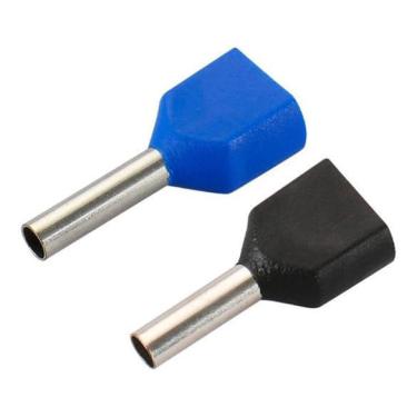 Imagem de Kit 200Pç Terminal Tubular Ilhós Duplos 1,5 / 2,5Mm Elétrico