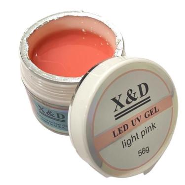 Imagem de Gel X&D Light Pink Rosa Claro Para Alongamento Unha Gel 56Gr
