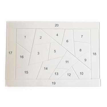 Imagem de Bequilter 20 peças de régua de acrílico com seções numeradas, régua de patchwork transparente, modelos de corte de colcha para costura manual DIY