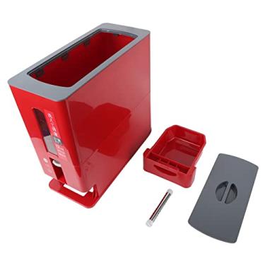 Imagem de Distribuidor de arroz de Vomeko, caixa de armazenamento de arroz automático de 12 kg, tipo de gaveta do tipo Dispensador mensurável inteligente Bucket, para cereal aveia de (Vermelho)