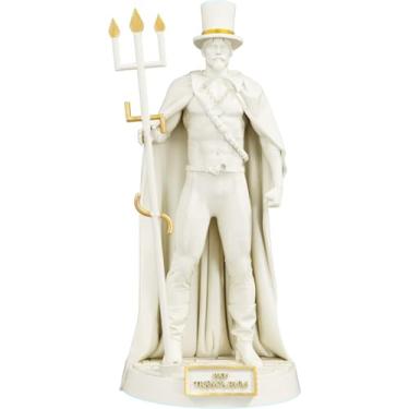 Imagem de Estátua Exu Tranca Ruas Imagem Umbanda Candomblé (Cor Mármore Dourado)