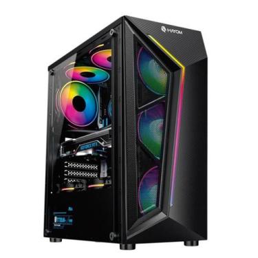 Imagem de Gabinete Gamer Rgb Hayom Gb1713 Vidro Lateral Temperado, Gamer