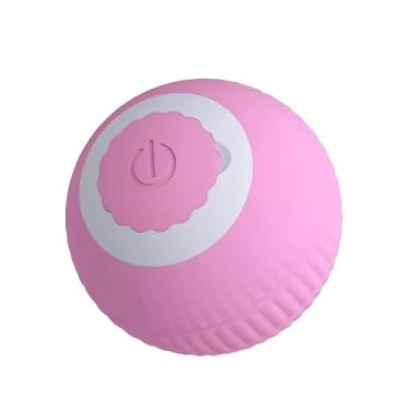 Imagem de Bola Elétrica Inteligente Pet USB, Brinquedo Gato e Cachorro, Bolinha giratoria que Mexe Sozinha (Rosa)