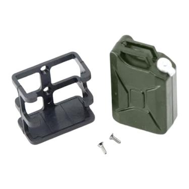 Imagem de TTETTZ RC CRAWLER CAR DECORAÇÃO RC Tanque de combustível 1:10 Parte sobressalista realista para 1/10 Acessório de caminhão de rastreamento de em escala, Verde