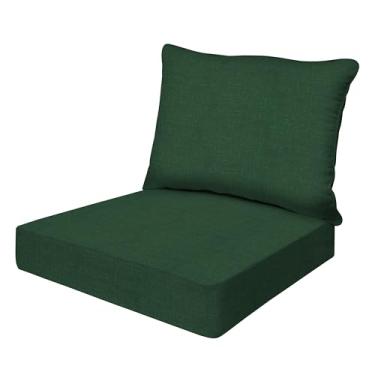 Imagem de Honeycomb Essentials Almofada de assento profundo para ambientes externos, 61 cm x 61 cm, almofada para cadeira de pátio Hampton Texture Hunter