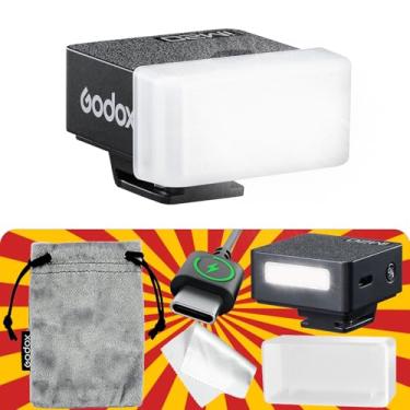 Imagem de Godox iM20 com difusor GODOX Flash carregamento USB-C, flash de câmera GN 12, com 5 níveis de potência do flash, 440 flashes de energia total, mini flash para Sony zv1/Sony zve10/Ricoh gr3/Fuji f1【não