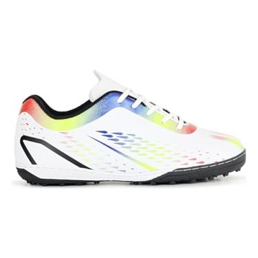 Imagem de Chuteira Society Unissex Colorida com Design Esportivo Leve e Resistente (Branco, BR, Adulto, Numérico, M, 39)