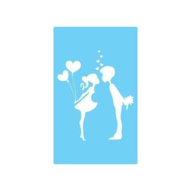Imagem de Stencil De Parede Tamako Casal - 55 X 90Cm - Ref 524 - Stencil Tamako