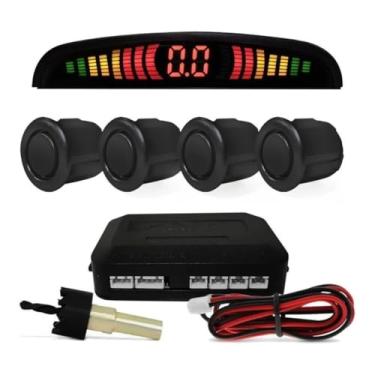 Imagem de Sensor de Ré Estacionamento 4 Pontos Display Colorido 22mm Kit Para Carros Vans e Ultilitarios