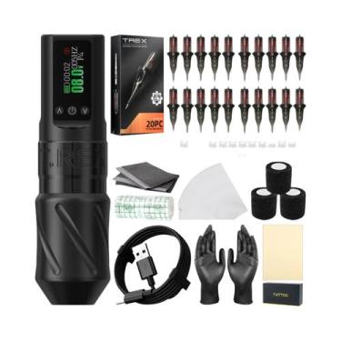 Imagem de Kit De Caneta De Tatuagem Sem Fio T-rex 3,5 Mm Máquina Rotativa De Via