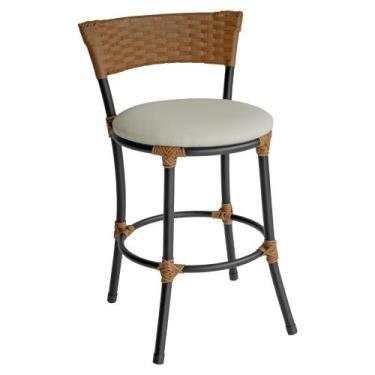 Imagem de Banqueta Baixa Pisa em Aço e Estofado para Cozinha e Balcão - Acesse M