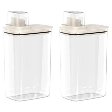 Imagem de Kit 2 Dispensers Porta Sabão E Amaciante Lavanderia Flow - OU