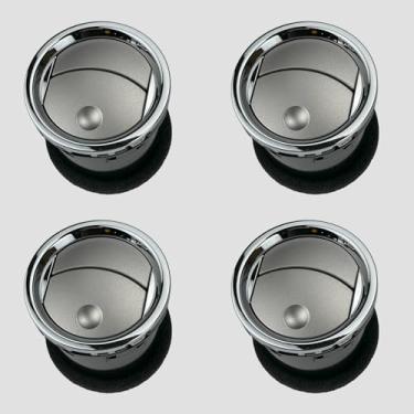 Imagem de 4 peças painel ar condicionado aquecedor CA saída de calor duto Louvre cromado prata compatível com Ford F150 F-150 2004 2005 2006 2007 2008 Lincoln Mark LT 06 07 08, substitui 8L3Z-19893-BA