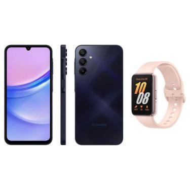Imagem de Smartphone Samsung Galaxy A15 6,5 128GB - Azul Escuro + Smartband Sams
