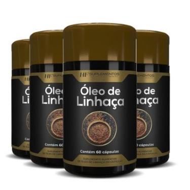 Imagem de 4X OLEO DE LINHAÇA 60CAPS PREMIUM HF SUPLEMENTOS-Unissex