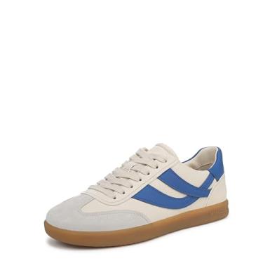 Imagem de Vince Tênis feminino Oasis-w com cadarço, Camurça/couro azul-lápis/linho, 36