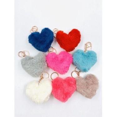 Imagem de Chaveiro Pompom De Coração Colorido - oem